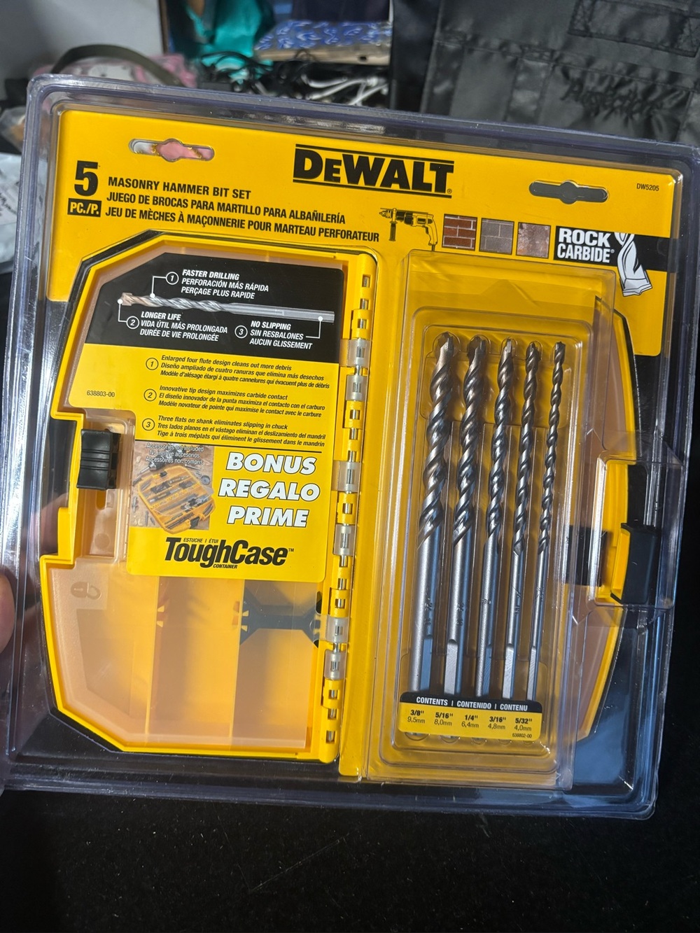 DeWalt Masonry Hammer Bit Set